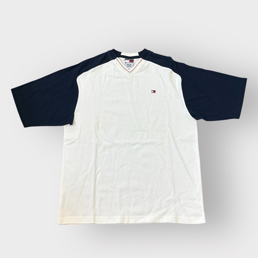 Tommy Hilfiger Junior Short Sleeve V-Neck Raglan Shirt, Vintage